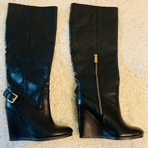 NEW w/out tags Coach Dorothy Wedge Riding Boots